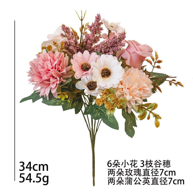 Artificial flower and hydrangea bouquets, country-style decorative flowers, photo and photography, hand-held bouquets of roses, cross-border bestsellers