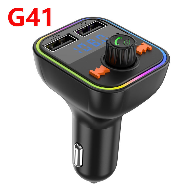New G40 car Bluetooth hands-free MP3 player, car FM transmitter, TYPE-C Bluetooth Dual USB car charger