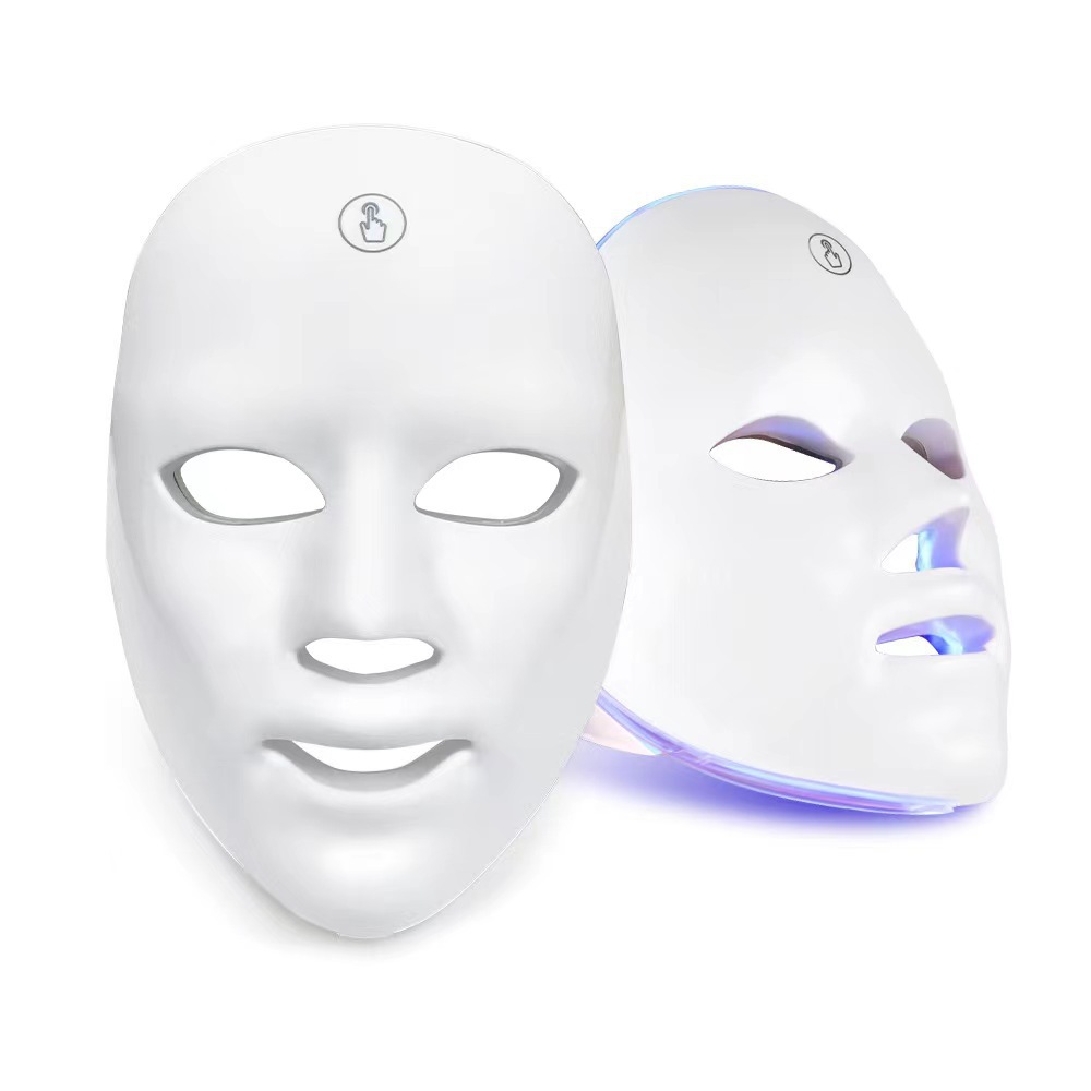 Home-use photon skin rejuvenation facial mask device, silicone color light mask, LED spectrum red light panel, beauty device