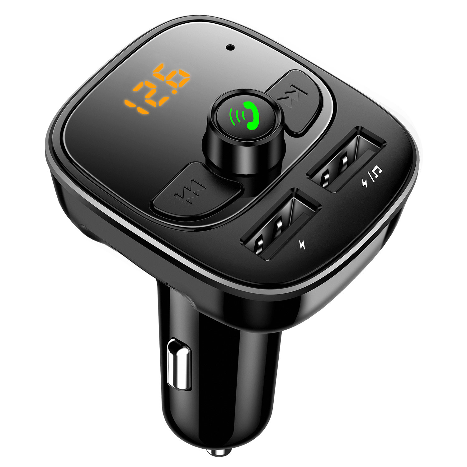 Car MP3, car Bluetooth MP3 charger, digital display, dual USB ports, car mobile phone charger, dual USB car charger