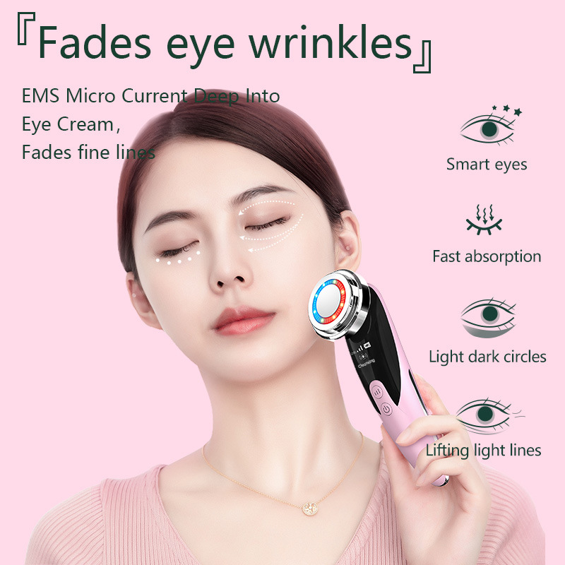 Facial cleansing device, photon massager, lifting EMS skin-softening facial cleanser, warming and exporting device.