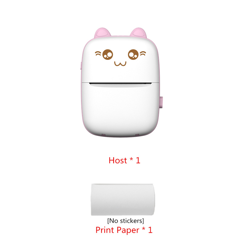 Xunchen AI Error Label Printer, Ultra-HD Mini Journal Photo Printer, Meow Meow Homework Organizer