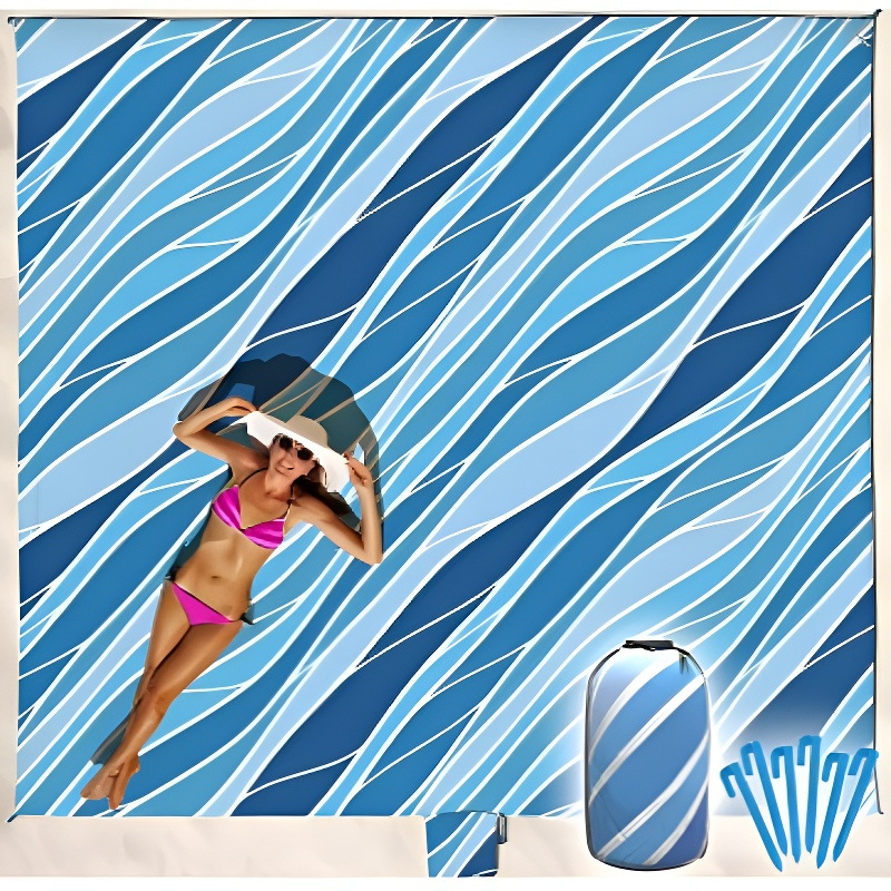 Waterproof and quick-drying outdoor picnic mat, outdoor moisture-proof mat, camping mat, beach blanket, lightweight and quick-drying picnic mat