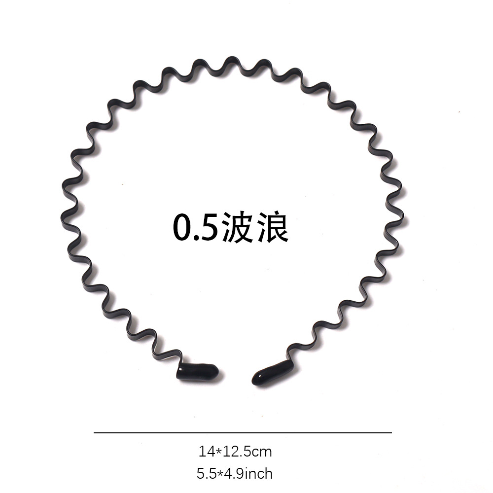 Invisible wavy headband, hair-compressing device, suitable for washing face, applying face masks, running, and styling short hair, slicked-back hair, and pompadour hair.