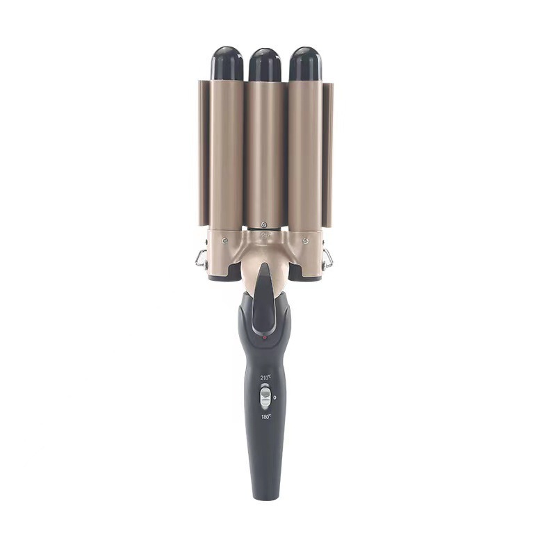 Cross-border three-barrel curling iron, three-barrel curling iron, water wave hair styling iron, egg roll electric straightener, cross-border hair perm.