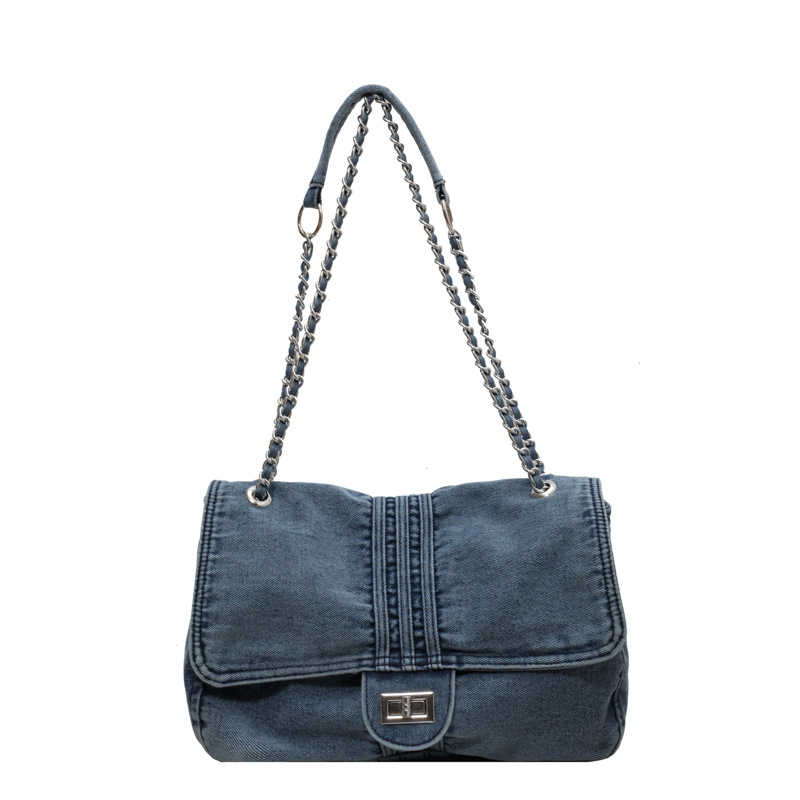 Women's Denim Bags 2024 Summer New Fashion Chain Bag Large Capacity Tote Bag Shoulder/Crossbody Bag Wholesale