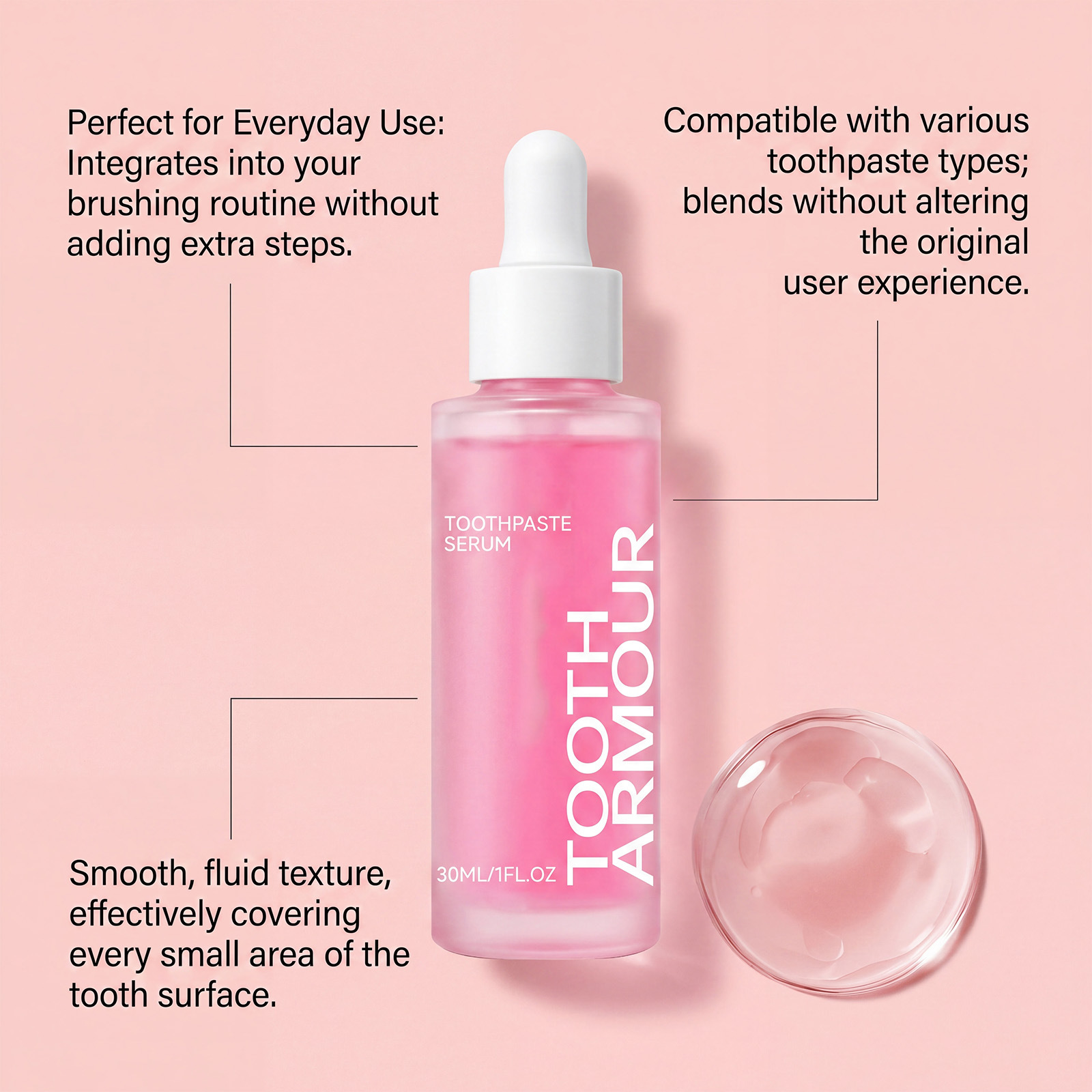 Niacinamide Teeth Care Serum: Gentle and refreshing daily care for shiny, smooth teeth, and whitening.