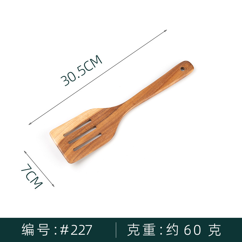 Cross-border bestseller teak tableware set: Acacia wood spatula, soup spoon, acacia wood spatula, rice spoon tableware set