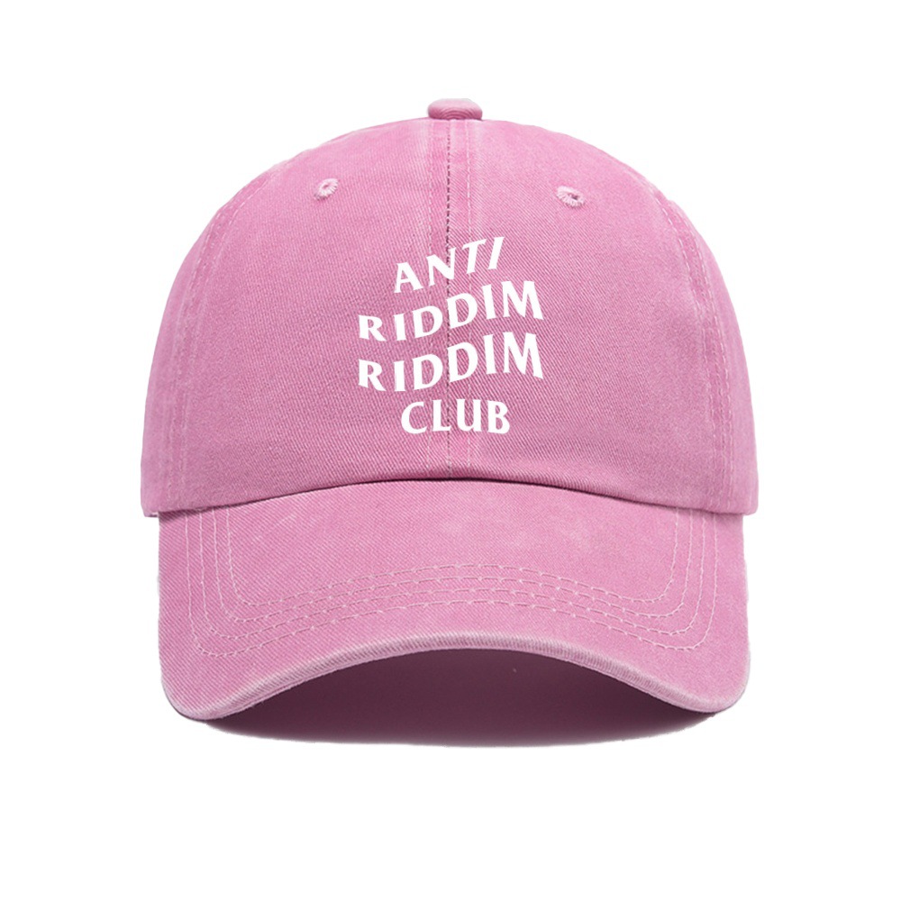 American-style printed ANTI dad baseball cap, outdoor casual sunshade, cross-border washed retro trendy duckbill cap