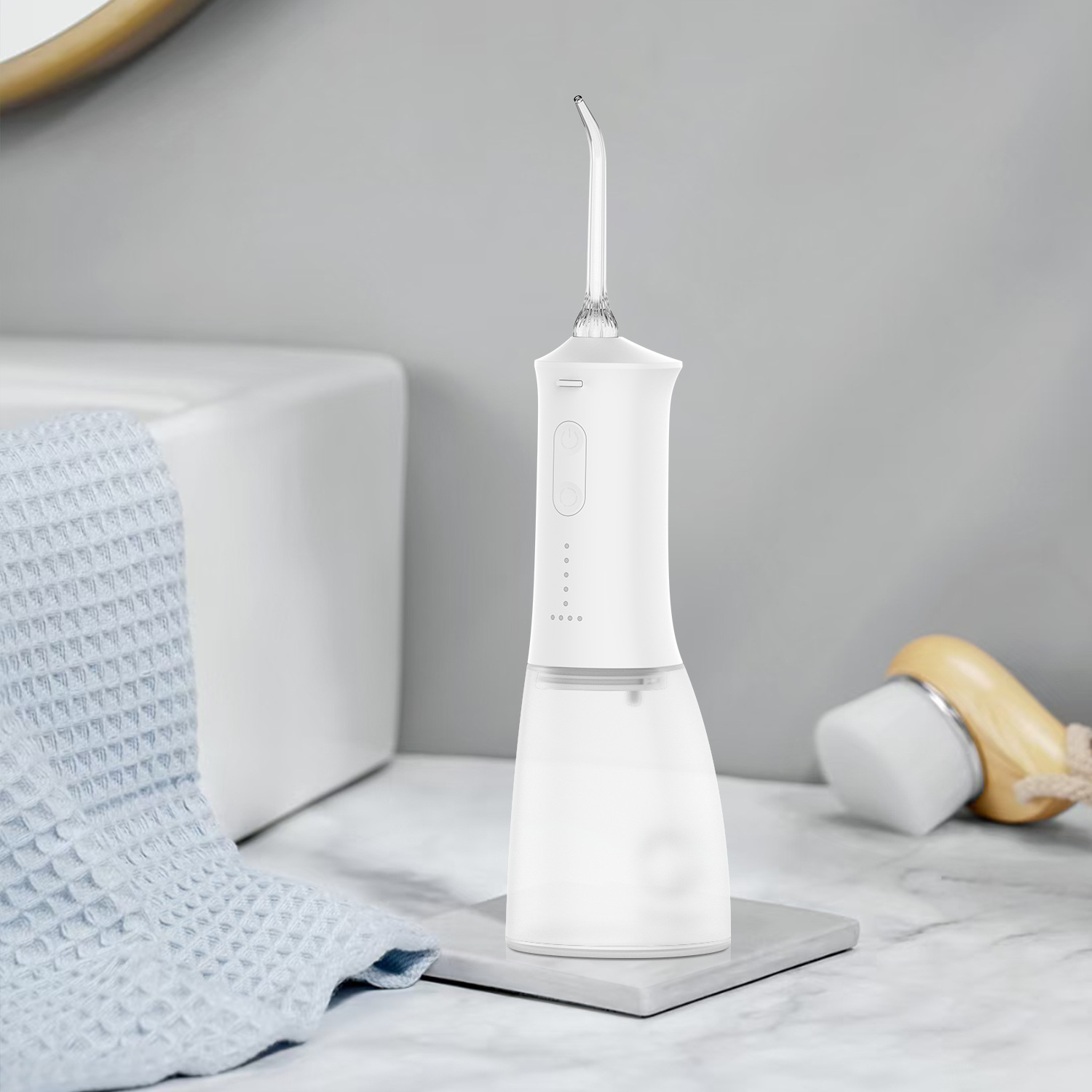 Cross-border water flosser, household electric high-frequency multi-functional teeth cleaning and care, DIY pulse water flosser, portable