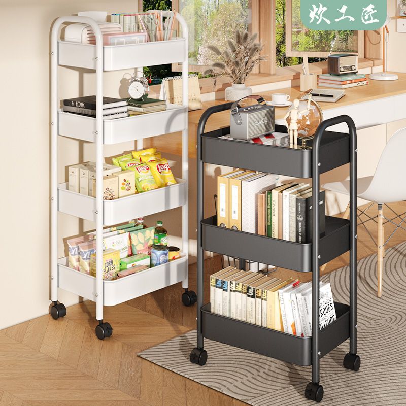 Carefully selected cross-border source kitchen storage racks, portable household multi-layer movable storage racks, trolley storage racks