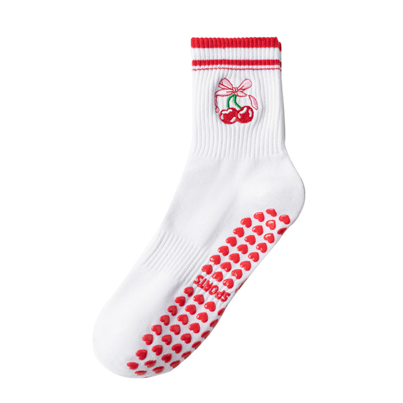 Cross-border exclusive women's yoga socks, mid-calf socks, sports socks, indoor fitness, autumn and winter aerobics socks, non-slip sports socks.