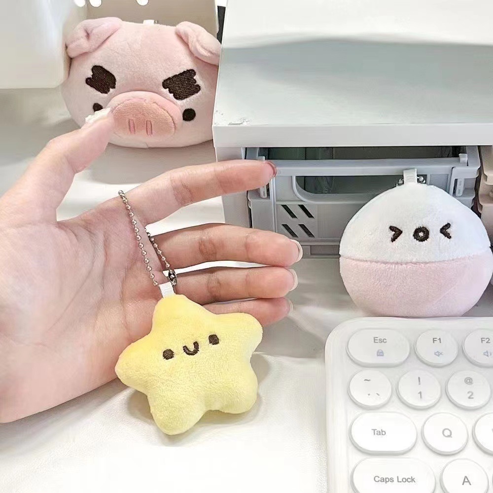 Squeaky Cute Plush Star Doll Keychain Accessories for Girls, Wholesale