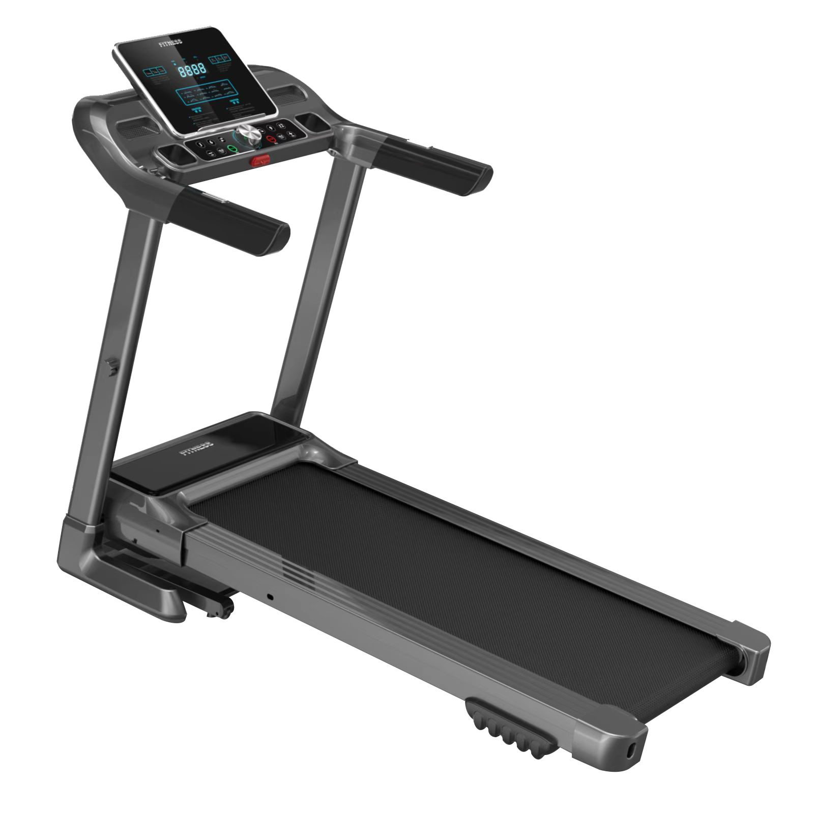 The home treadmill is foldable, adjustable, multi-functional, silent, shock-absorbing and weight-reducing. It is a quiet and shock-absorbing fitness equipment