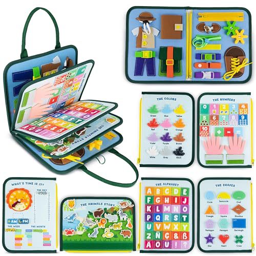 Felt Learning Board, Amazon's Bestselling New Montessori Early Education Cloth Book, Educational Busy Board, Baby Storybook