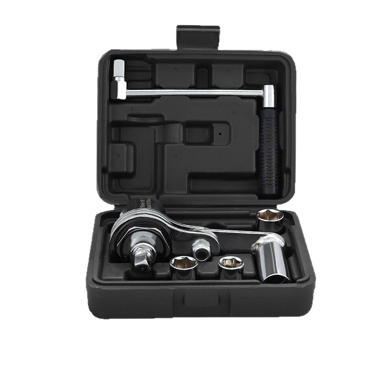 Cross-border hot-selling torque-boosting wrench and tire-changing tool set, high torque sockets 16B16A, 4-piece set with interchangeable heads.
