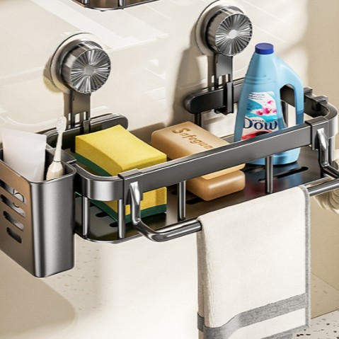 Kitchen sink storage rack, cabinet multi-functional rag rack, non-drilling sink, sponge draining storage rack
