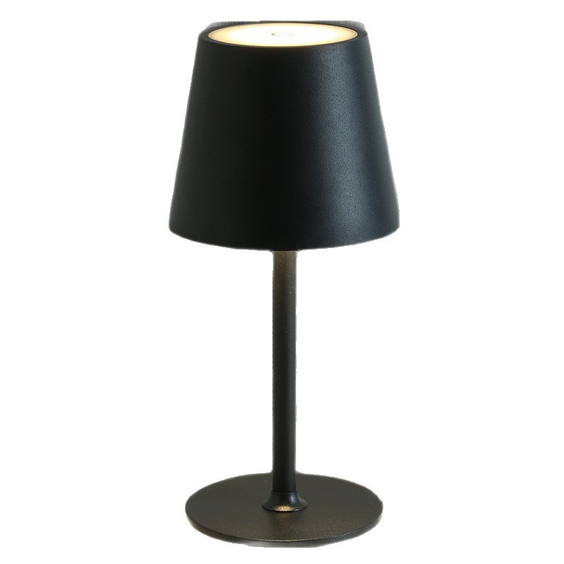 Low-pressure tall wine bottle black and white rechargeable table lamp for bedroom, home use, night light, outdoor camping desktop ambient light