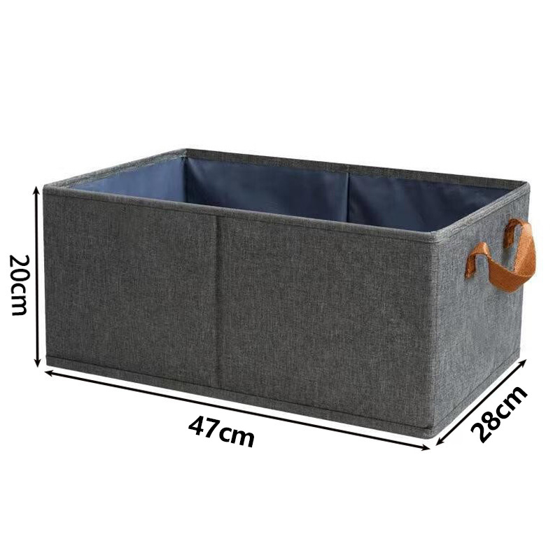 Desktop toy storage box, household clothes storage basket, essential storage tool for dorm room, fabric storage box