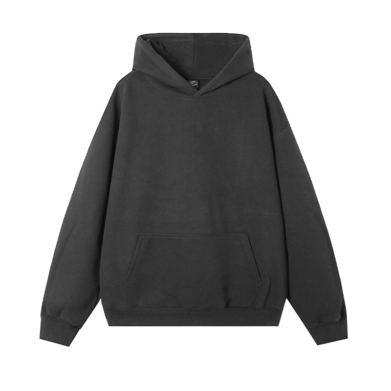 This autumn and winter blockbuster features a solid color, fleece hooded sweatshirt for men and a loose, cleanfit couple hoodie from an American trendy brand