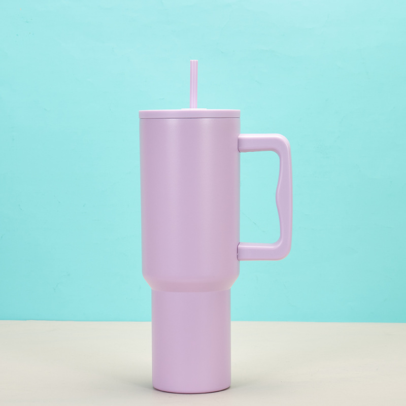 Cross-border 3rd generation 40oz handle ice cup portable car straw cup stainless steel insulated cup large capacity car cup