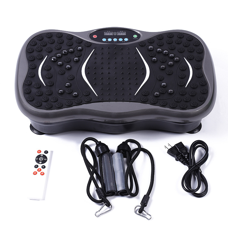 Home vibrating exercise machine, standing exercise equipment, fitness machine for slimming legs and belly, smiley face model