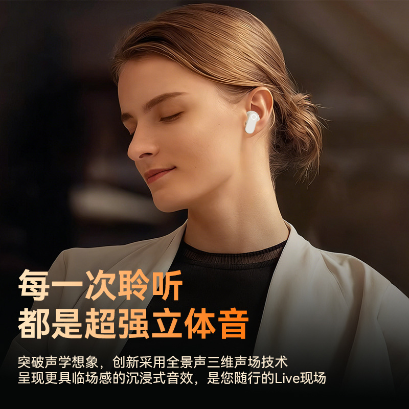 New semi-in-ear Bluetooth earphones, wireless high-quality sound, ultra-long battery life, TWS wireless sports in-ear earphones
