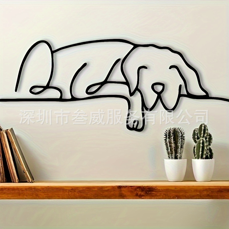 Metal Sleeping Dog Decorative Wall Art Iron Wall Hanging Crafts AliExpress eBay DHgate Cross-border Exclusive