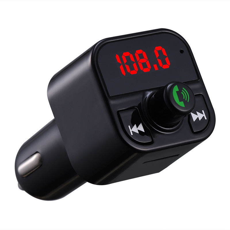 Southeast Asia cross-border independent station manufacturer supply wireless car Bluetooth adapter hands-free call USB flash drive /TF card playback