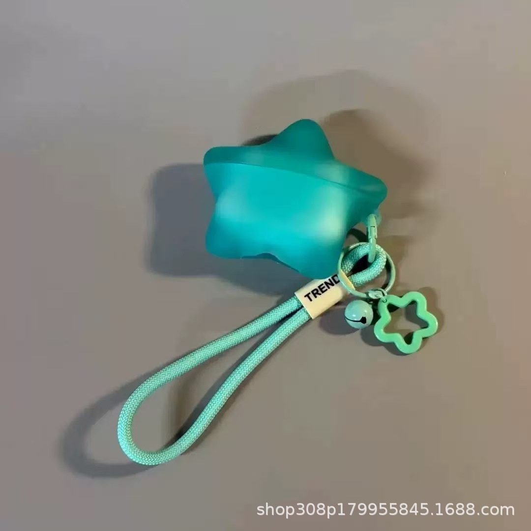 Fluorescent yellow stars are suitable for airpods pro3 protective cases, AirPods 4 Apple headphone cases, 3rd generation and 2nd generation pro2