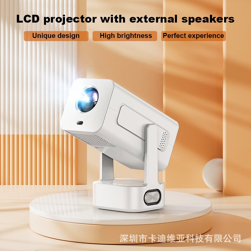 New cross-border autofocus 4K speaker with dual microphones, KTV version, high-definition Android smart PTZ projector
