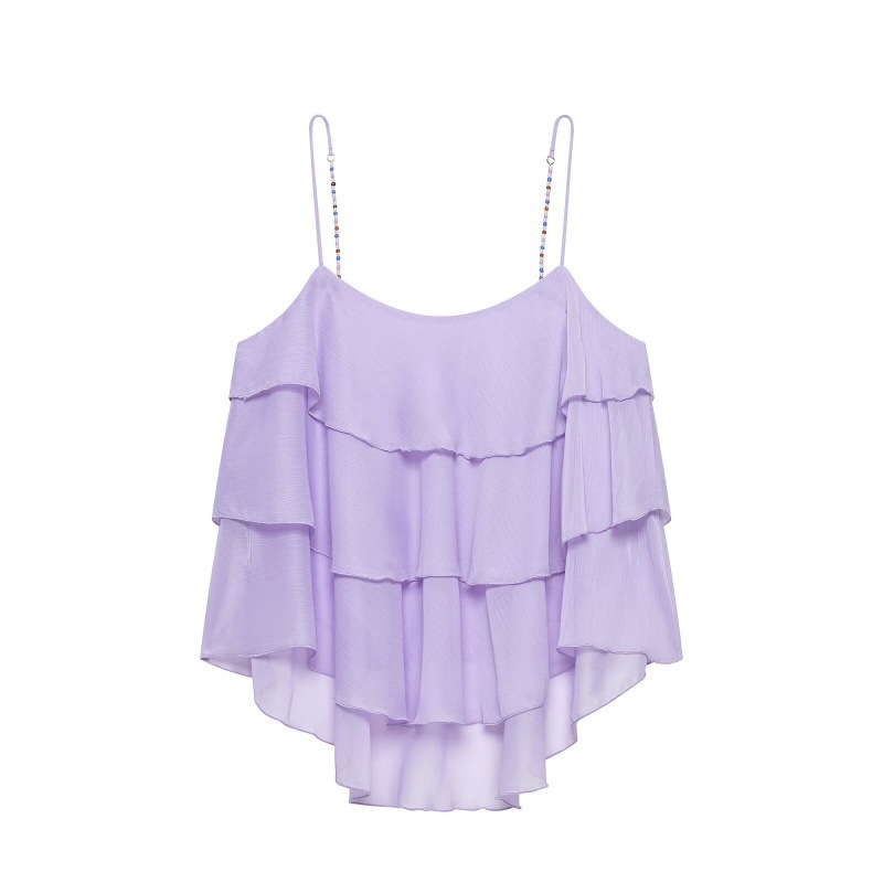 UNIZERA Women's 2026 Summer New Arrival Sleeveless Beaded Lightweight Layered Camisole Top (3897115)