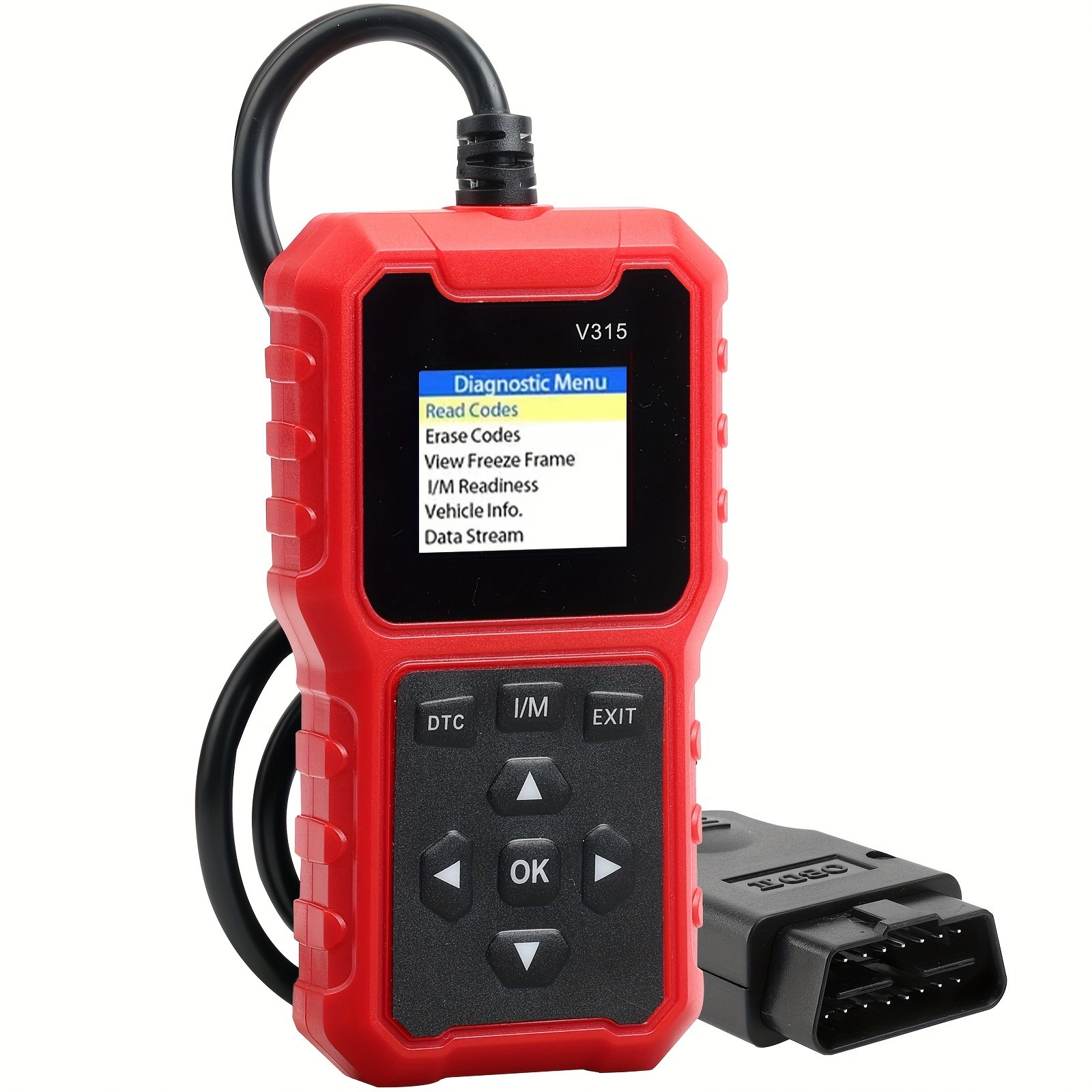 V315 CarCodeReader, OBD2 diagnostic tool, fault light indicator, in-vehicle tools, smart instrument panel.