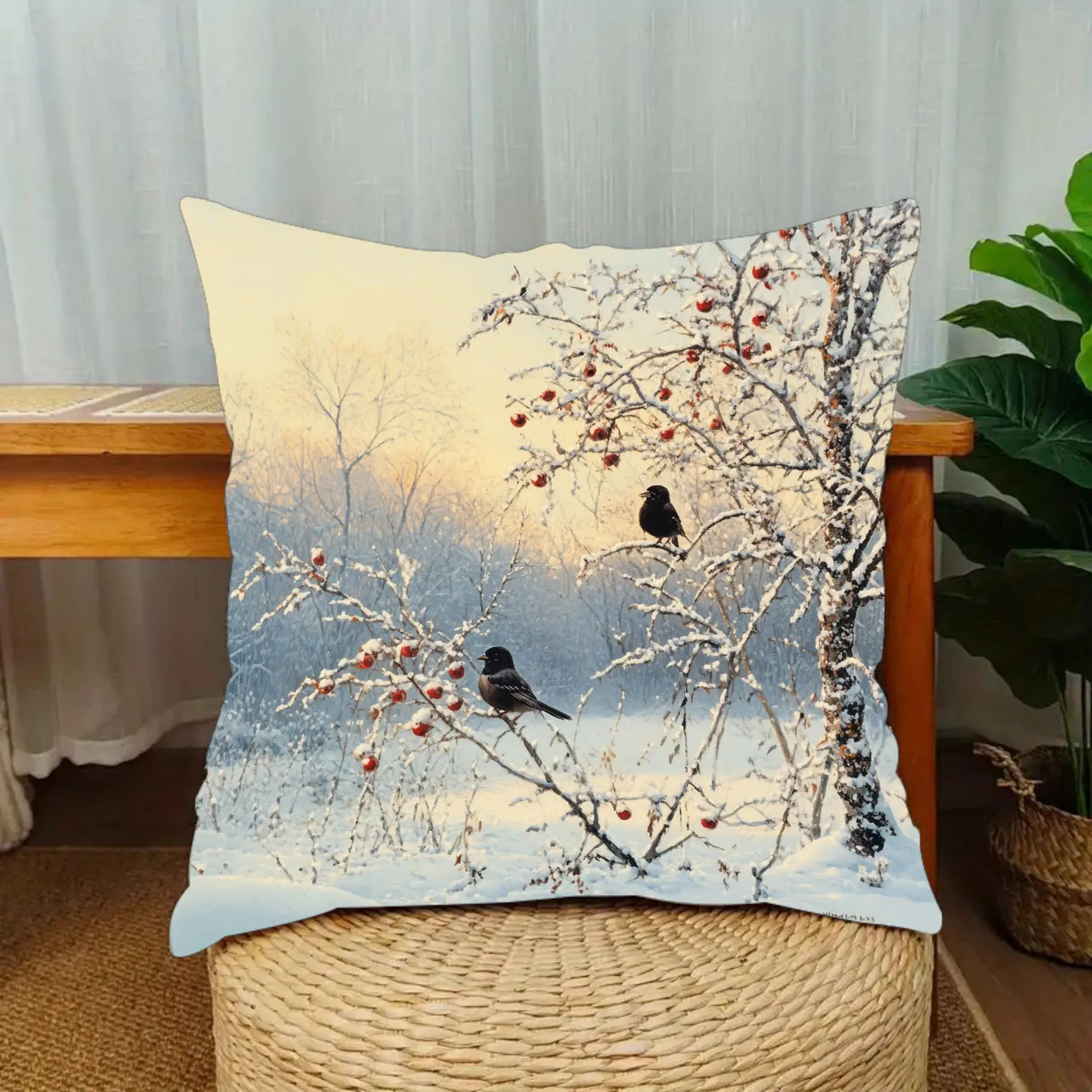 Santa Claus pillowcase in cross-border stock, linen sofa pillowcase