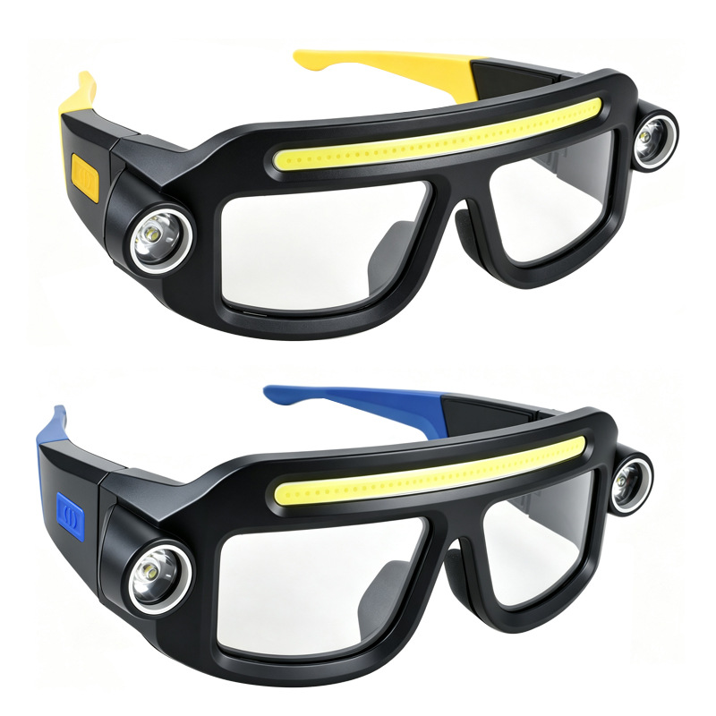 The new XTE multi-functional glasses lamp TYPE-C charging warning headlamp is a compact and portable headlamp