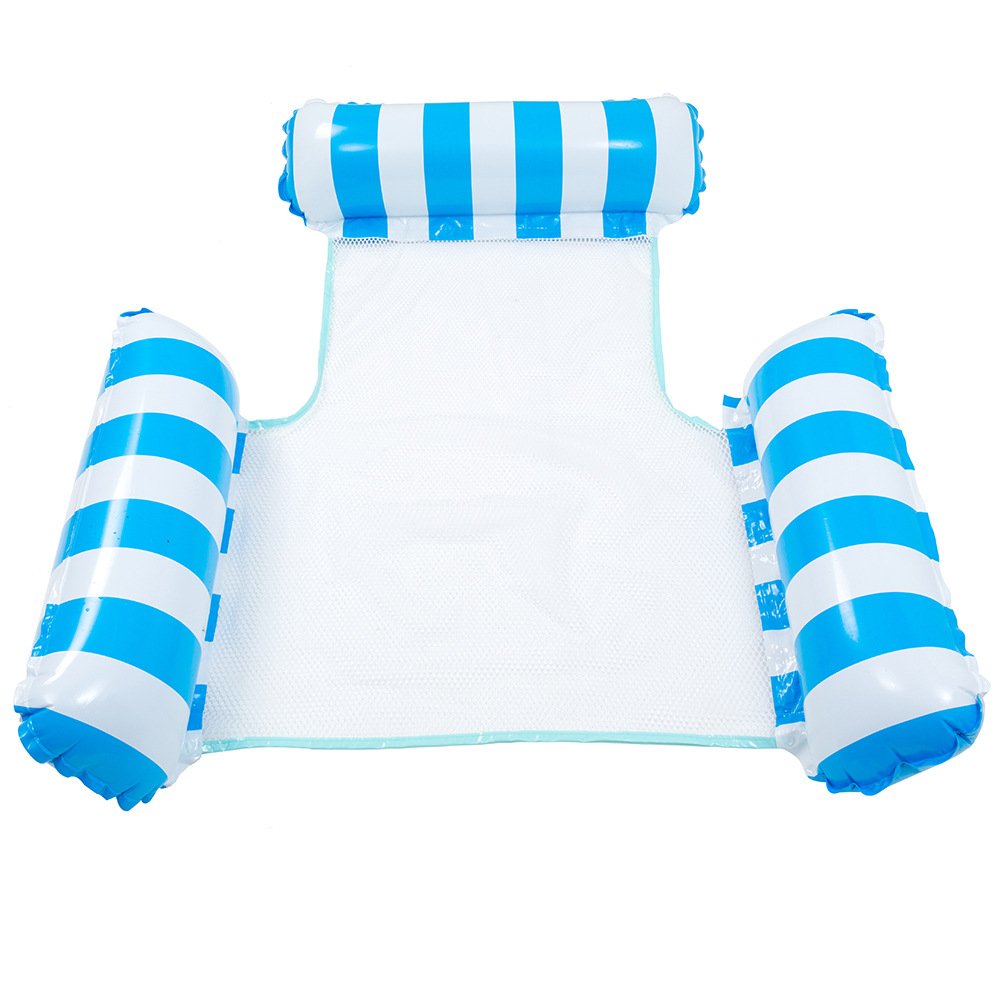Cross-border spot inflatable leaf lounge chair, water park cover, three-tube sofa chair with high buoyancy, inflatable hammock.