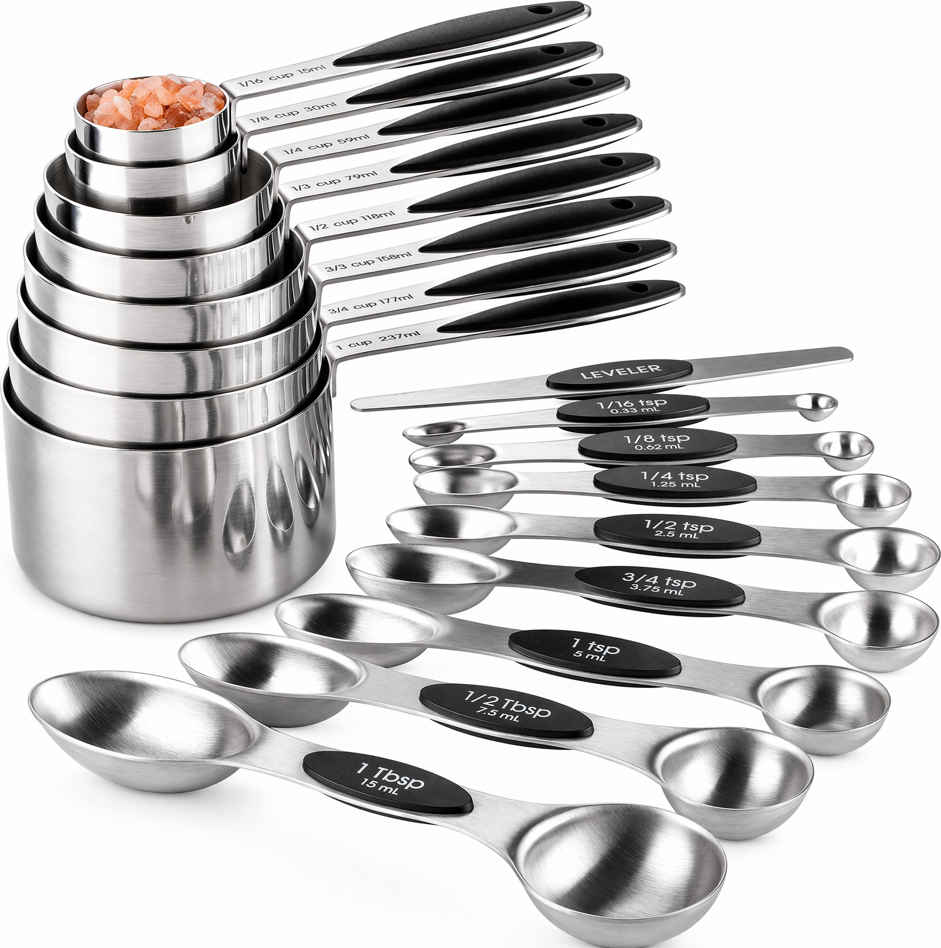 Cross-border silicone measuring cups, stainless steel measuring cups and spoons, baking with scale measuring tools, household measuring cups and spoons
