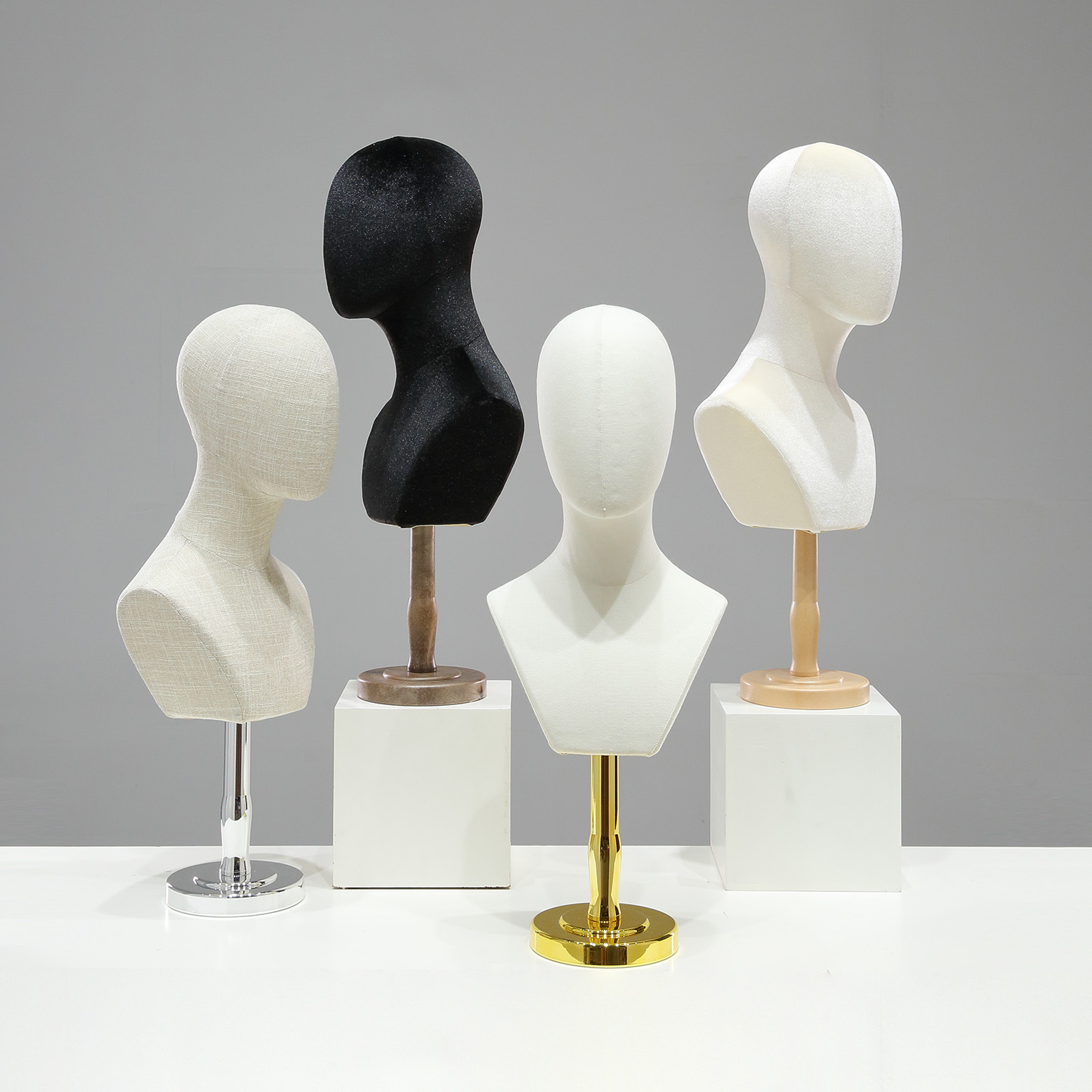 Female head model wig display rack, hats, scarves, foam inserts, window display, jewelry, photo props, headband base