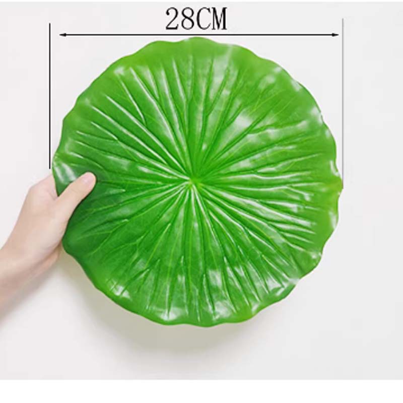 Artificial lotus leaf platter, barbecue ice table decoration, plastic leaves, fake lotus leaf mat, lotus leaf, fruit, lotus leaf, green