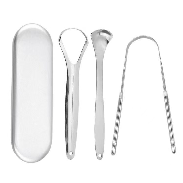 In-stock stainless steel U-shaped tongue scraper, tongue coating cleaning and oral care tool, rose gold U-shaped wonder tongue scraper