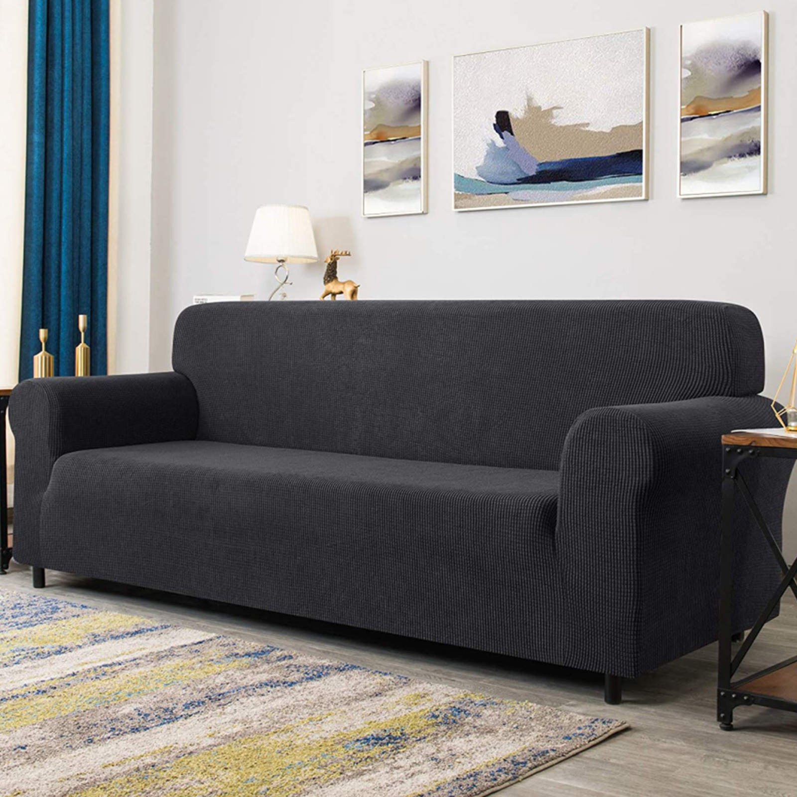Cross-border supply of corn kernel sofa covers, single and double three-person seat covers, all-season universal dust-proof and anti-slip sofa covers