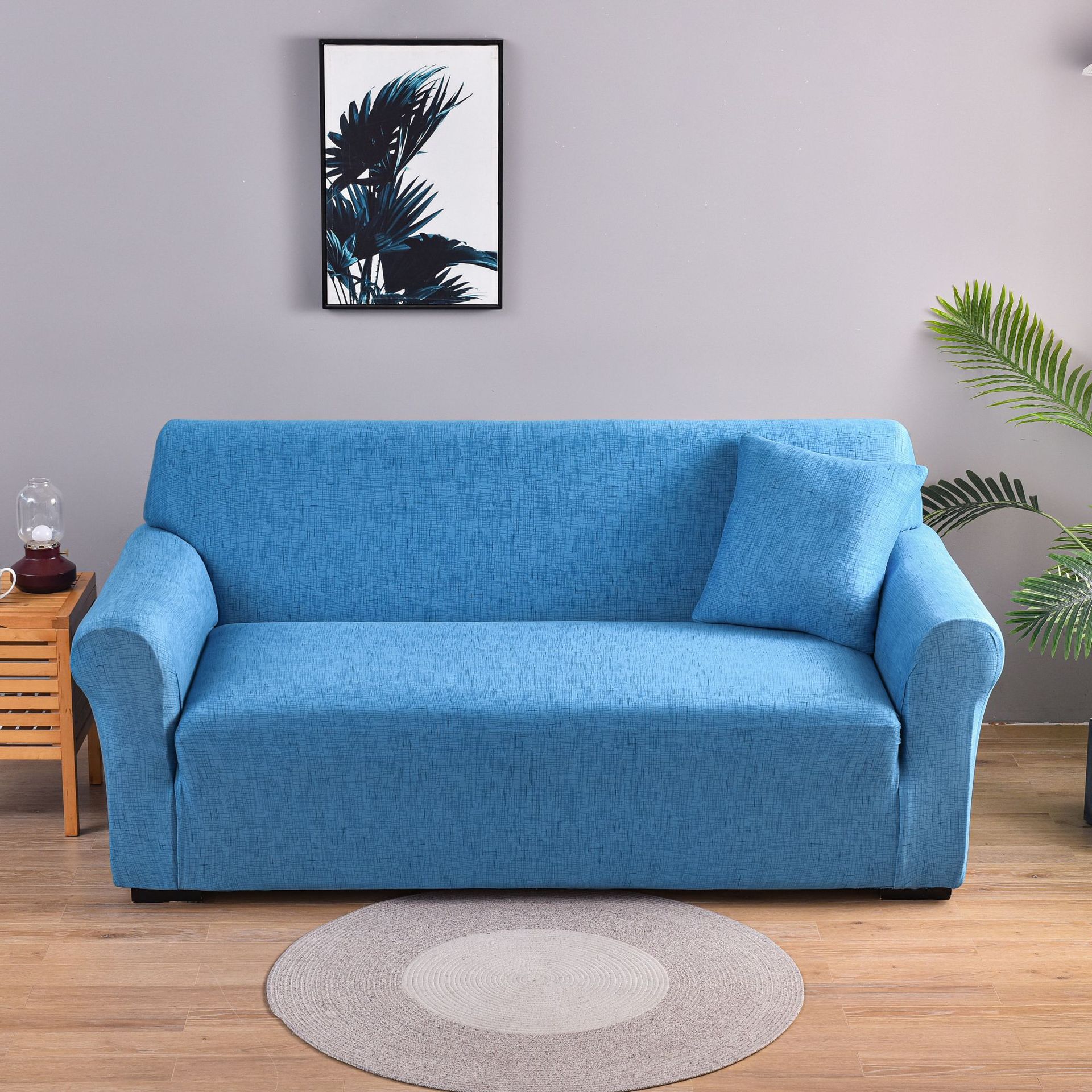 Cross-border available all-inclusive sofa cover, universal cover, high-elasticity milk silk-screen printed sofa cover, anti-cat scratch and anti-slip cover