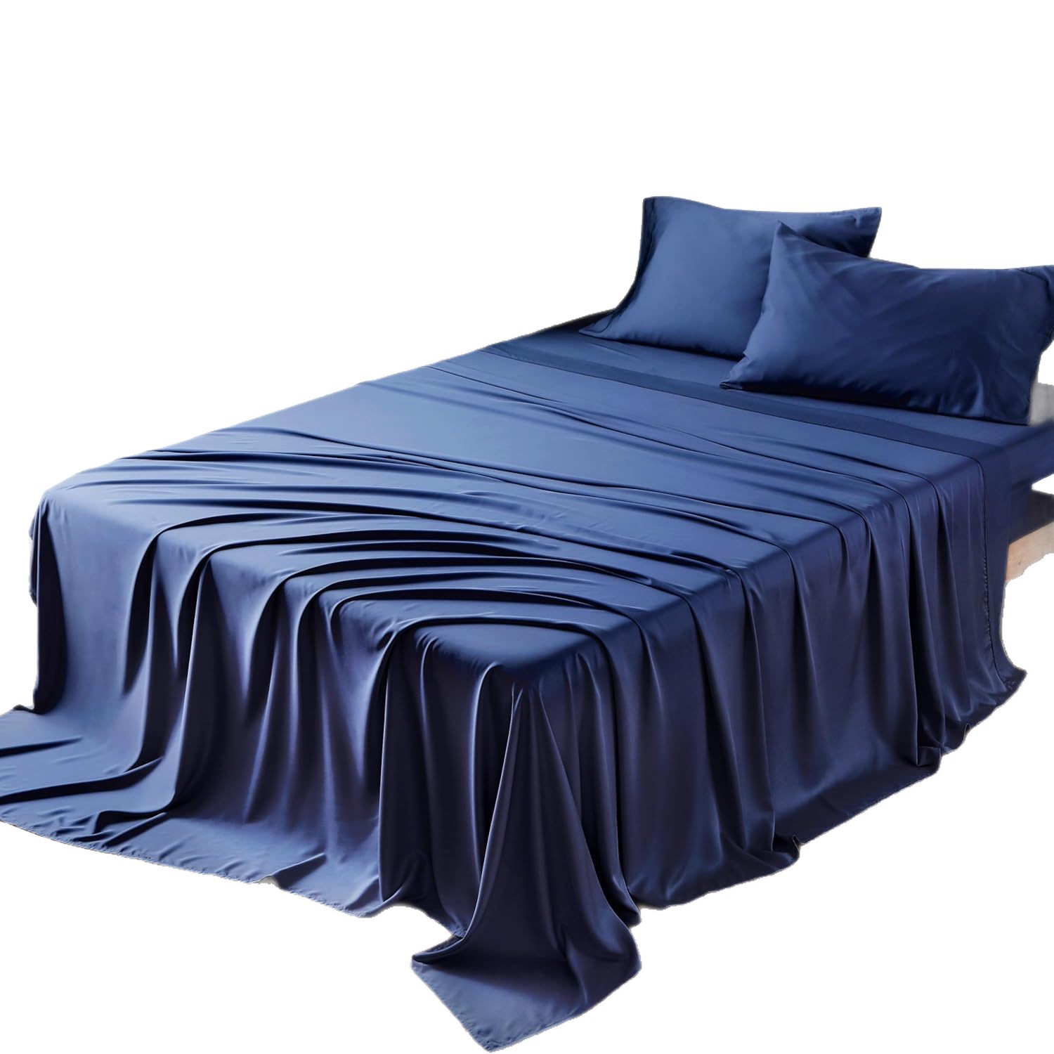 Bamboo fiber bed sheets are silky and soft. Factory direct sales, wholesale bedding, export wholesale, single piece, summer solid color.