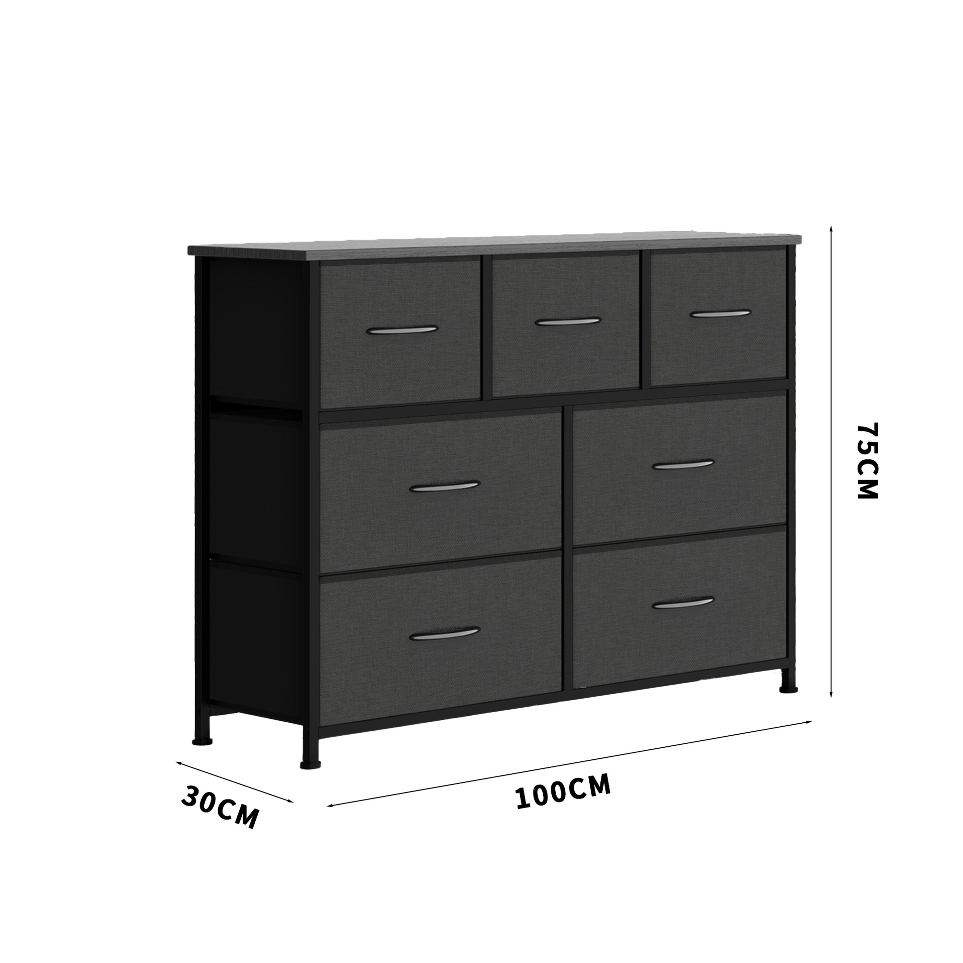 Simple household multi-layer fabric drawer-style storage cabinet, multi-functional storage and organization floor cabinet