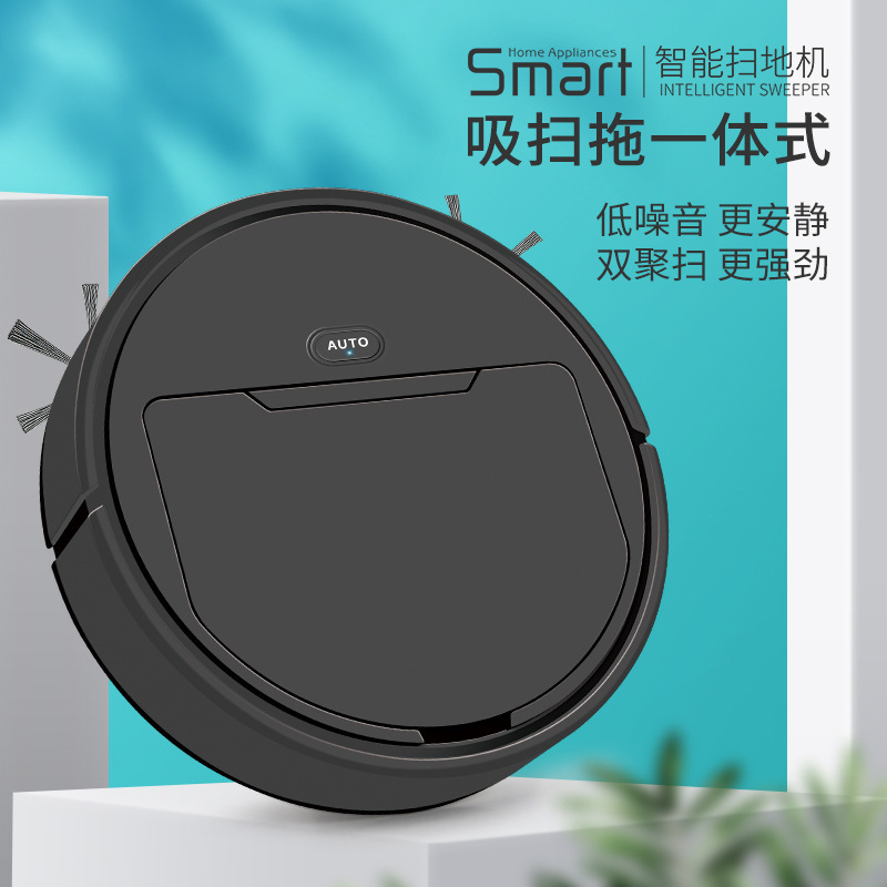 Wholesale robotic vacuum cleaner, fully automatic, intelligent, creative vacuuming and sweeping, mini vacuum cleaner, household rechargeable mop all-in-one