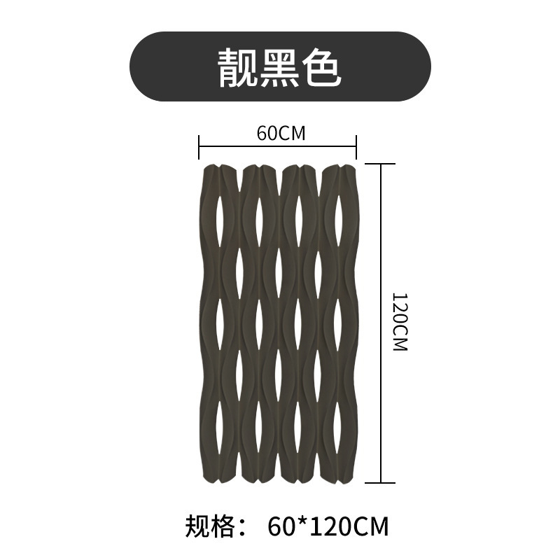 Lightweight PU corrugated components, nine-square grid cement wave double-sided background wall art design partition, hollow brick decoration
