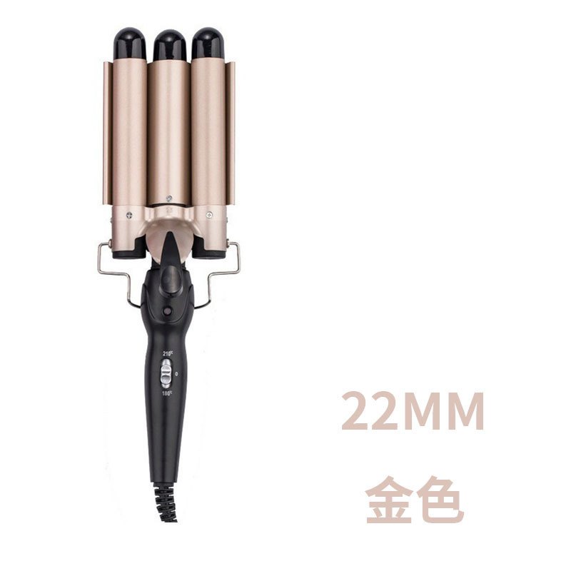 Cross-border three-barrel hair curler, egg roll curler, water wave hair styling iron, big wave ramen noodle hair perm, large curl electric curling iron