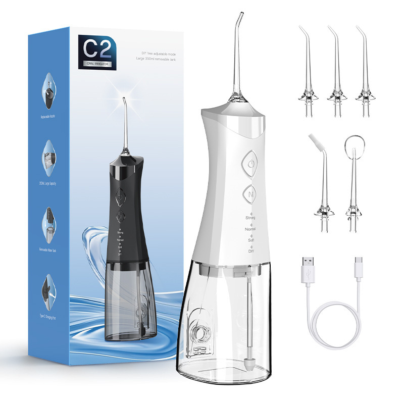 Cross-border electric water flosser, 100-speed pulse water flow, 320ML water tank, portable dental cleaner, oral cleaning