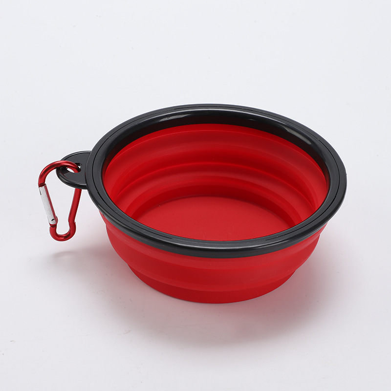 Dog TPR folding bowl, TPR pet folding bowl, dog telescopic bowl, portable bowl for outdoor drinking and feeding