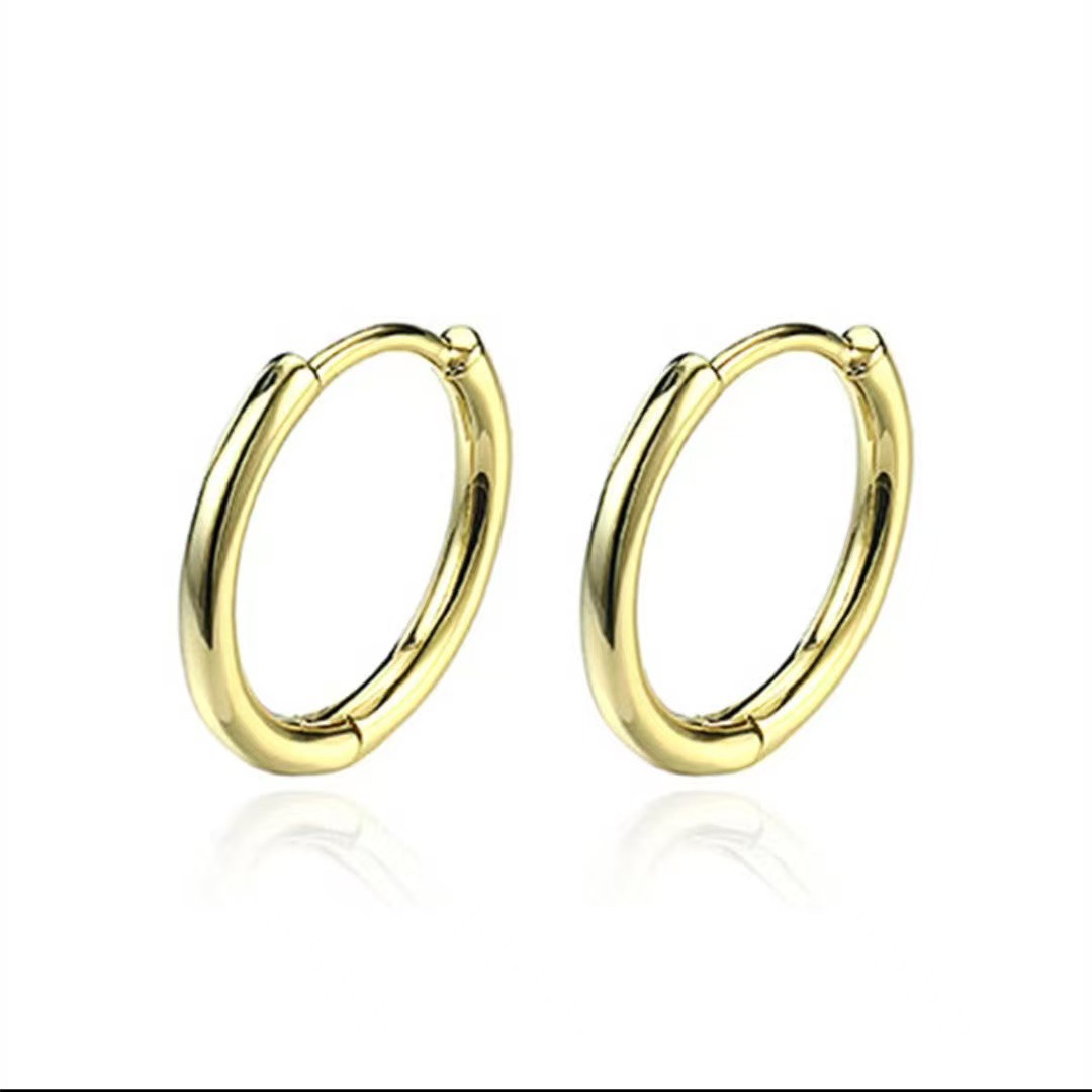 Medical titanium steel hoop earrings, plain hoop earrings for women, luxurious and high-end titanium alloy stud earrings, bone stud earrings, ear piercing earrings for men.